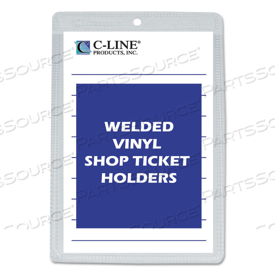 OEM#: 80058CLEAR VINYL SHOP TICKET HOLDERS, BOTH SIDES CLEAR, 25 SHEETS, 5 X 8, 50/BOX by C-Line