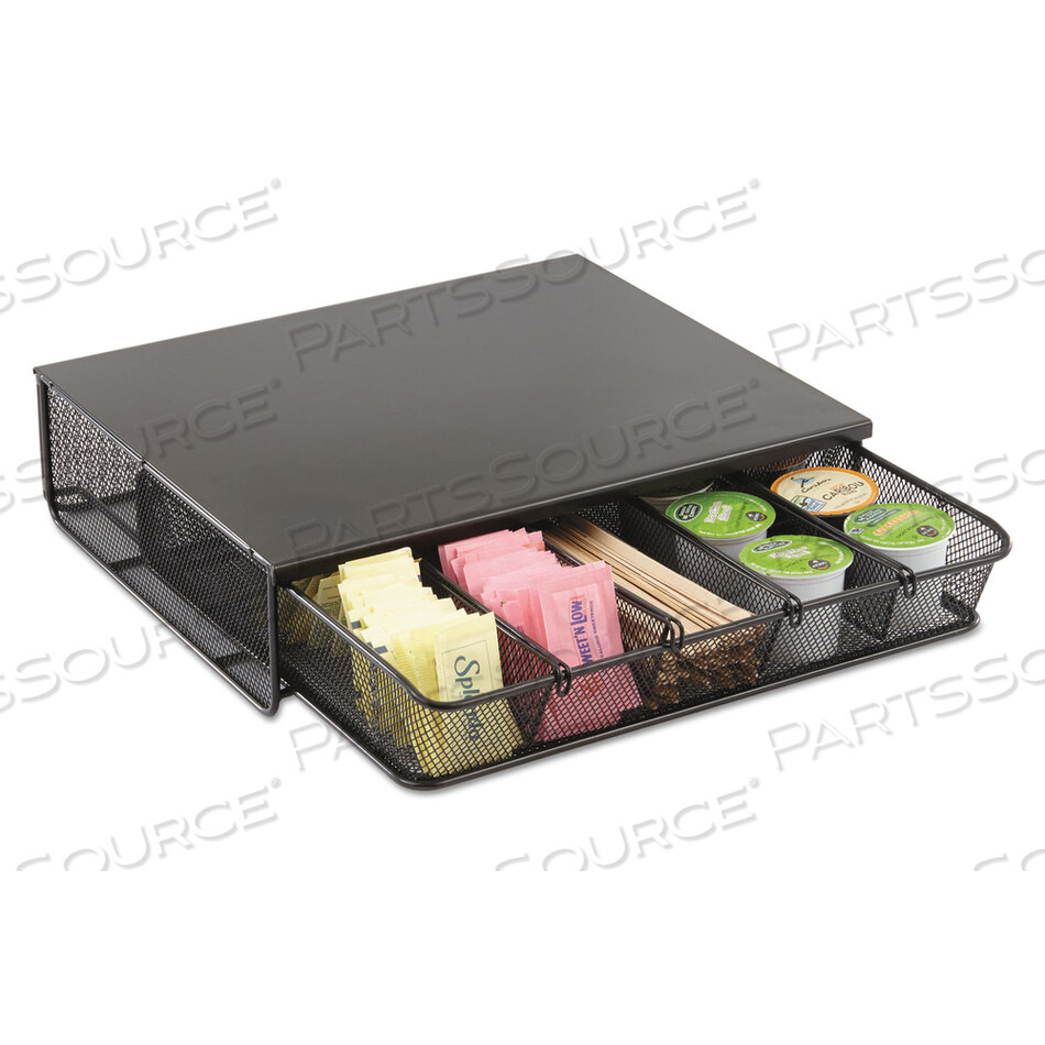 OEM#: 3274BLONE DRAWER HOSPITALITY ORGANIZER, 5 COMPARTMENTS, 12.5 X 11.25 X 3.25, BLACK by Safco