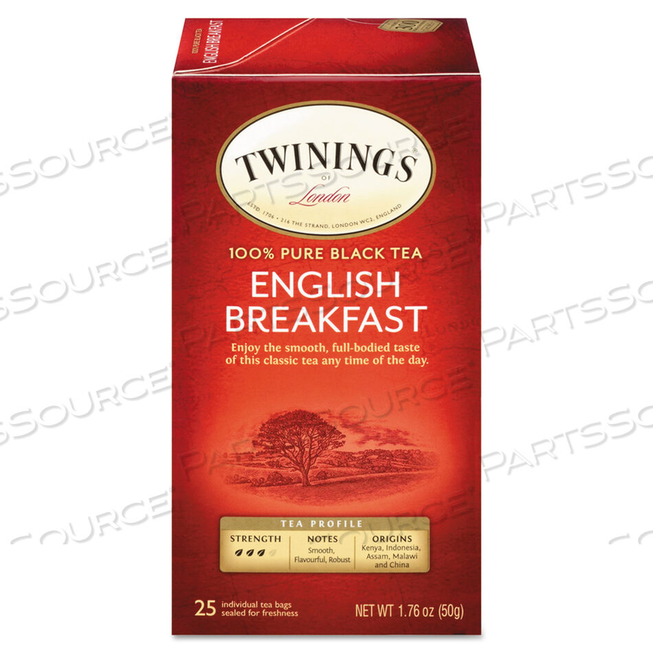 OEM#: TNA51726TEA BAGS, ENGLISH BREAKFAST, 1.76 OZ, 25/BOX by TWININGS