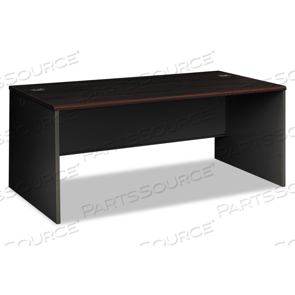 OEM#: H38934.N.S38000 SERIES DESK SHELL, 72 X 36 X 29.5, MAHOGANY/CHARCOAL by HON