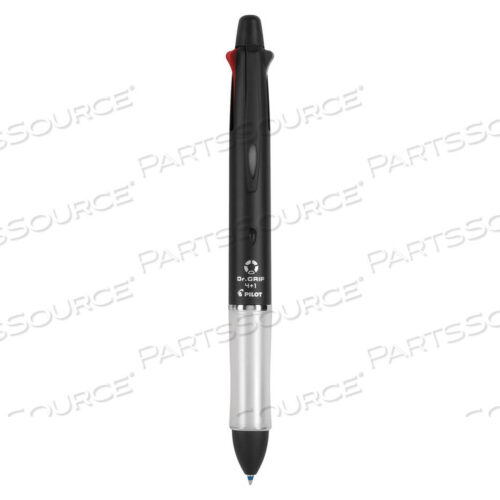 OEM#: 36220DR. GRIP 4 + 1 MULTI-COLOR BALLPOINT PEN/PENCIL, RETRACTABLE, 0.7 MM PEN/0.5MM PENCIL, BLACK/BLUE/GREEN/RED INK, BLACK BARREL by Pilot