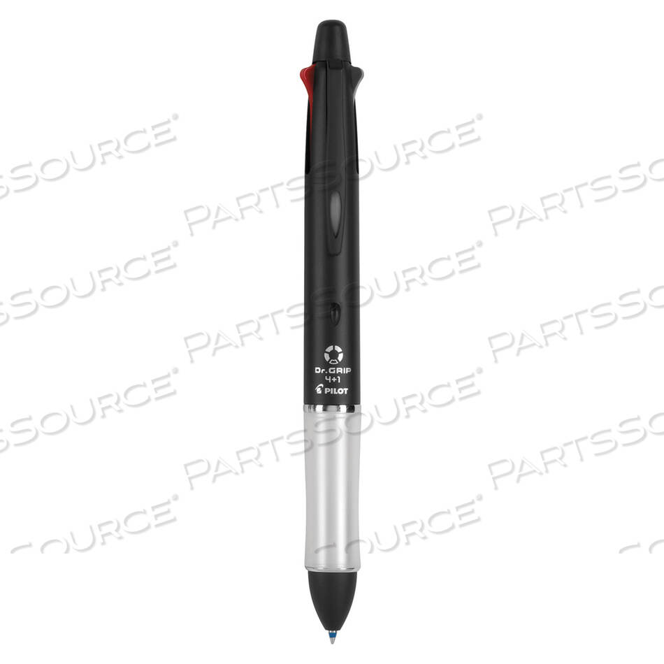 OEM#: 36220DR. GRIP 4 + 1 MULTI-COLOR BALLPOINT PEN/PENCIL, RETRACTABLE, 0.7 MM PEN/0.5MM PENCIL, BLACK/BLUE/GREEN/RED INK, BLACK BARREL by Pilot