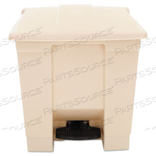 OEM#: FG614300BEIGINDOOR UTILITY STEP-ON WASTE CONTAINER, 8 GAL, PLASTIC, BEIGE by Rubbermaid Medical Division