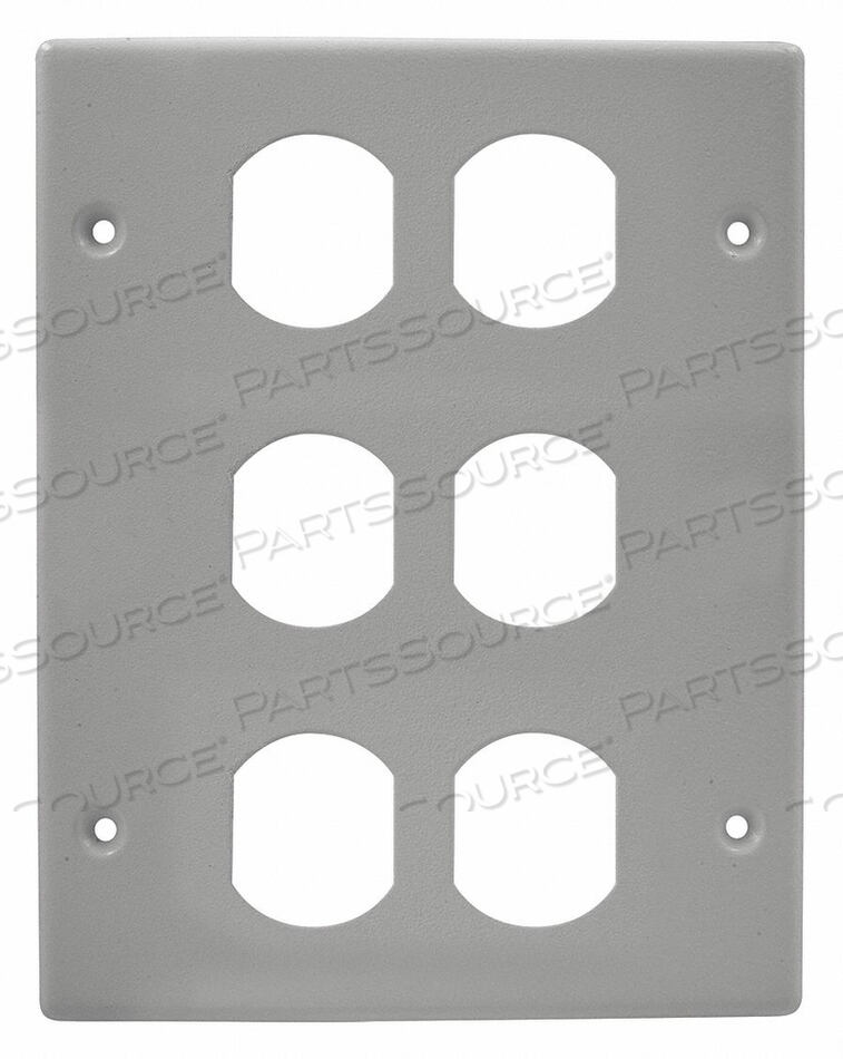 OEM#: HBL6747BBBGY3 GANG COVER 3 DUPLEX by Hubbell Incorporated, Wiring Device-Kellums