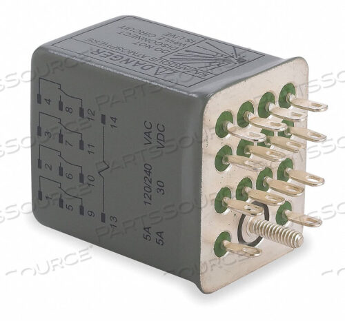 OEM#: 8501RS34V20H8060 SEALED RELAY 14 PIN SQUARE 120VAC by Square D