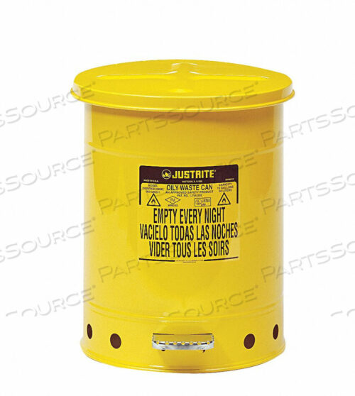 OEM#: 0930110 GALLON OILY WASTE CAN, YELLOW by Justrite