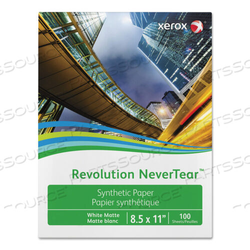 OEM#: 3R20176REVOLUTION NEVERTEAR, 8 MIL, 8.5 X 11, SMOOTH WHITE, 500/REAM by Xerox
