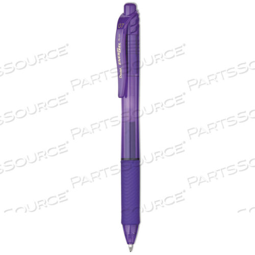 OEM#: BL107VENERGEL-X GEL PEN, RETRACTABLE, MEDIUM 0.7 MM, VIOLET INK, VIOLET BARREL, DOZEN by Pentel of America