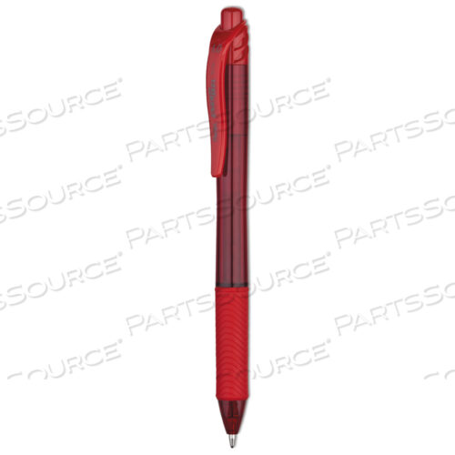 OEM#: BL110-BENERGEL-X GEL PEN, RETRACTABLE, BOLD 1 MM, RED INK, TRANSLUCENT RED BARREL, DOZEN by Pentel of America