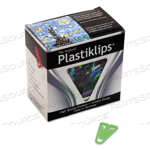 OEM#: LP0300PLASTIKLIPS PAPER CLIPS, MEDIUM, SMOOTH, ASSORTED COLORS, 500/BOX by Baumgartens