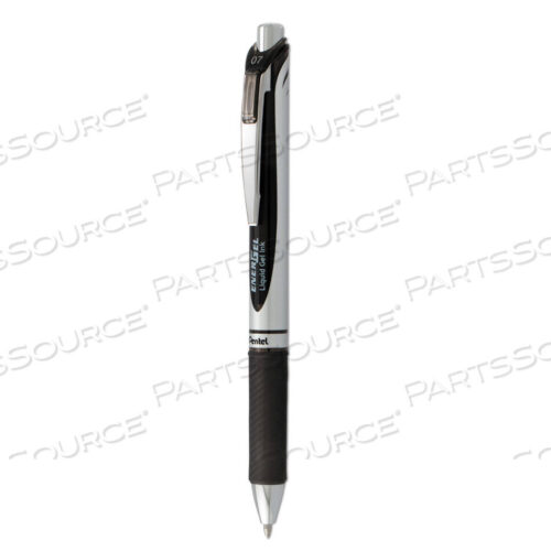OEM#: BL77AENERGEL RTX GEL PEN, RETRACTABLE, MEDIUM 0.7 MM, BLACK INK, BLACK/GRAY BARREL by Pentel of America
