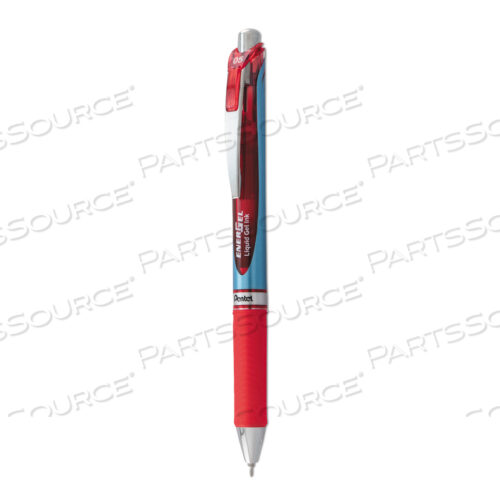 OEM#: BLN75-BENERGEL RTX GEL PEN, RETRACTABLE, FINE 0.5 MM NEEDLE TIP, RED INK, SILVER/RED BARREL by Pentel of America