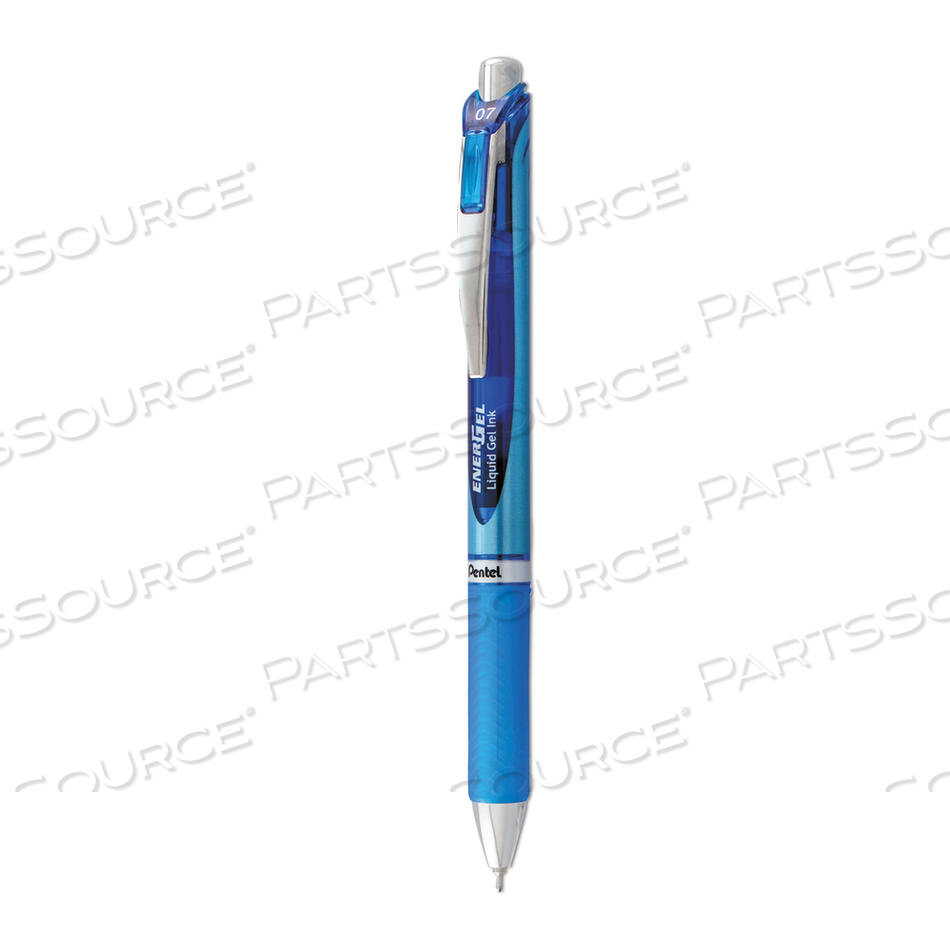 OEM#: BLN77CENERGEL RTX GEL PEN, RETRACTABLE, MEDIUM 0.7 MM NEEDLE TIP, BLUE INK, BLUE/GRAY BARREL by Pentel of America