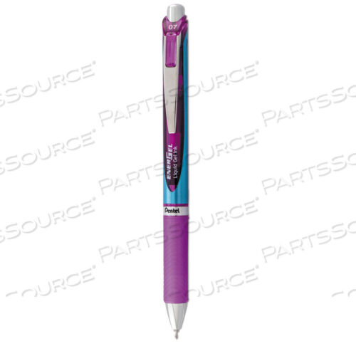 OEM#: BLN77VENERGEL RTX GEL PEN, RETRACTABLE, MEDIUM 0.7 MM NEEDLE TIP, VIOLET INK, VIOLET/GRAY BARREL by Pentel of America