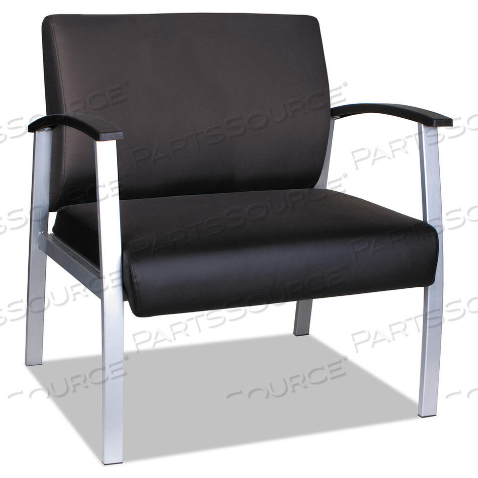 OEM#: ML2219ALERA METALOUNGE SERIES BARIATRIC GUEST CHAIR, 30.51 X 26.96 X 33.46, BLACK SEAT, BLACK BACK, SILVER BASE by Alera