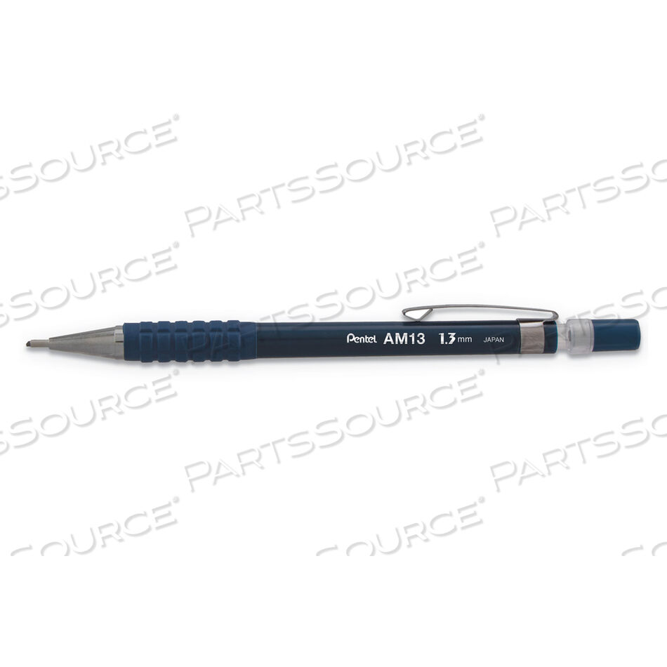 OEM#: AM13CSHARP MECHANICAL PENCIL, 1.3 MM, HB (#2.5), BLACK LEAD, BLUE BARREL by Pentel of America