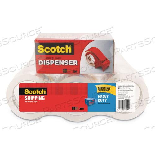 OEM#: 3850-6-DP33850 HEAVY-DUTY PACKAGING TAPE WITH DP300 DISPENSER, 3 CORE, 1.88 X 54.6 YDS, CLEAR, 6/PACK by 3M Consumer