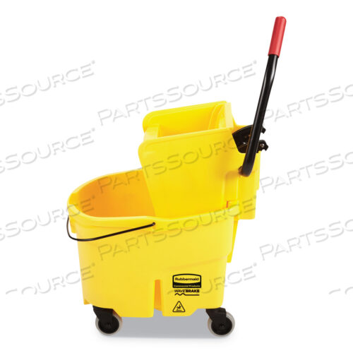 OEM#: FG748000YELWAVEBRAKE 2.0 MOP BUCKET & WRINGER COMBO W/ SIDE PRESS, 26 QT. by Rubbermaid Medical Division