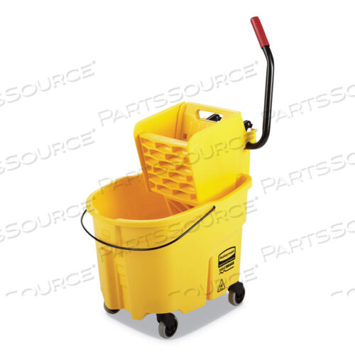 OEM#: FG758088YELWAVEBRAKE 2.0 BUCKET/WRINGER COMBOS, SIDE-PRESS, 35 QT, PLASTIC, YELLOW by Rubbermaid Medical Division