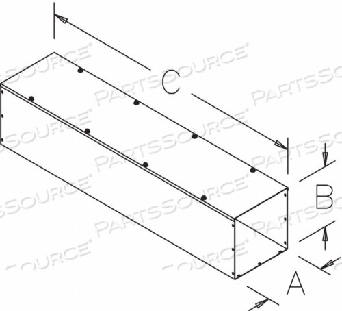 OEM#: F88T148GVPWIREWAY, LAY-IN, STRAIGHT, FLAT, NO KOS, GRAY, 8 X 8 X 48 IN. by Hoffman