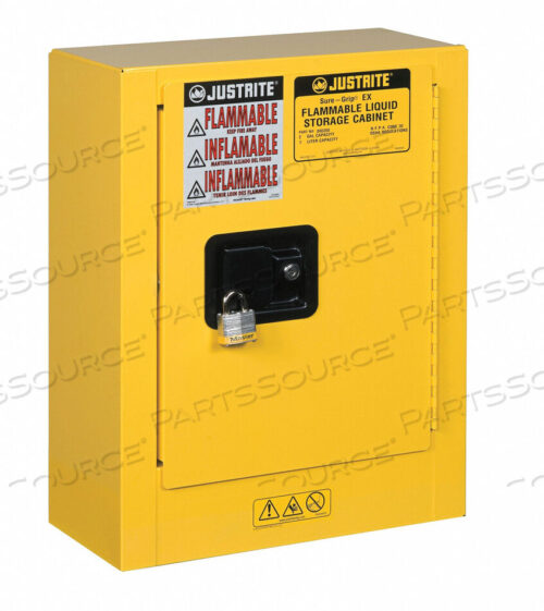 OEM#: 890200MINI FLAMMABLE CABINET 17X8X22 YELLOW by Justrite