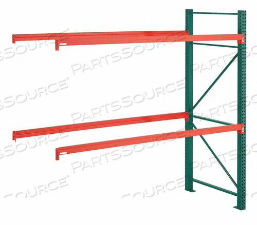 OEM#: AG48120M550120ASK2000 PALLET RACK 120X48X120 ADD-ON UNIT - GREEN/ORANGE - 6700 LBS. CAP. by Steel King