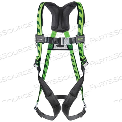 OEM#: AC-QC/UGNHARNESS, FULL BODY, DURAFLEX WEBBING, 400 LB., QC CHEST/LEG STRAPS, GREEN, UNIVERSAL by Honeywell