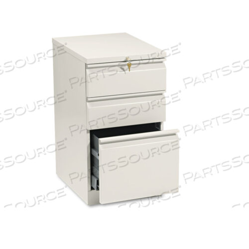 OEM#: H33720R.L.LBRIGADE MOBILE PEDESTAL WITH PENCIL TRAY INSERT, LEFT OR RIGHT, 3-DRAWERS: BOX/BOX/FILE, LETTER, PUTTY, 15 X 19.88 X 28 by HON