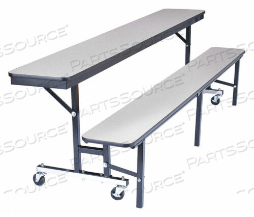 OEM#: CBG96-MDPEPC-GYGY8 MOBILE CONVERTIBLE BENCH UNIT - MDF TOP - GRAY by National Public Seating