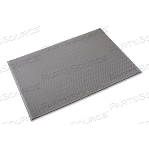OEM#: FL 3610GYRIBBED ANTI-FATIGUE MAT, VINYL, 36 X 120, GRAY by Crown