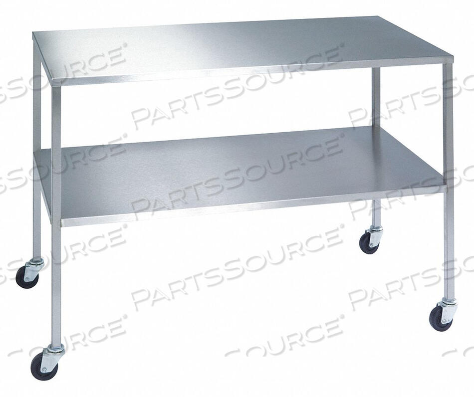 OEM#: 8399STAINLESS STEEL INSTRUMENT TABLE WITH SHELF - 72L X 24W X 34H by Lakeside Manufacturing, Inc.