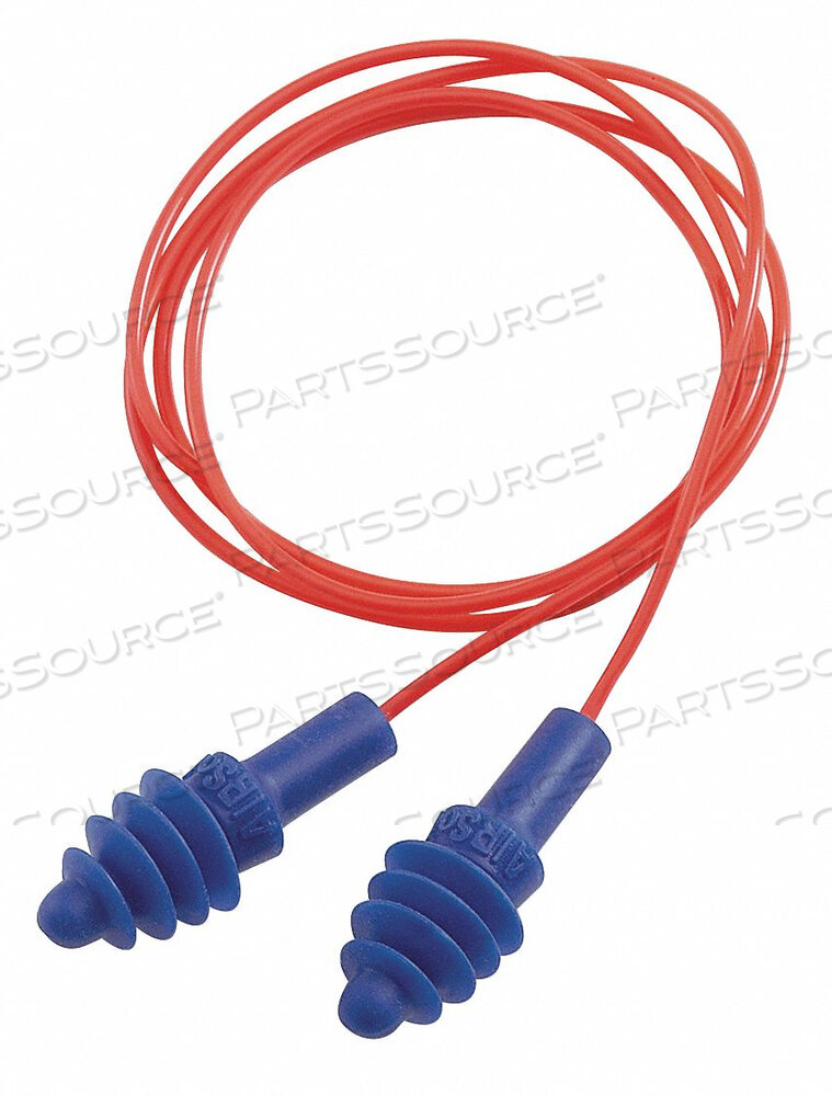 OEM#: AS30RAIRSOFT REUSABLE EARPLUG, THERMOPLASTIC ELASTOMER, BLUE, CORDED by Howard Leight