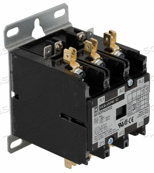 OEM#: 8910DPA33V02H2654 DEFINIT PRPOSE CNTCTR 120VAC 30A 3P OPEN by Square D
