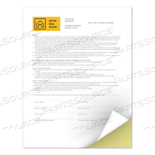 OEM#: 3R12420REVOLUTION DIGITAL CARBONLESS PAPER, 2-PART, 8.5 X 11, CANARY/WHITE, 5,000/CARTON by Xerox