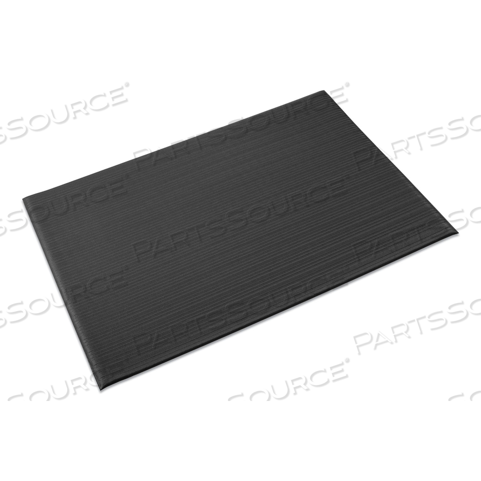 OEM#: FL 2436BKRIBBED VINYL ANTI-FATIGUE MAT, 24 X 36, BLACK by Crown