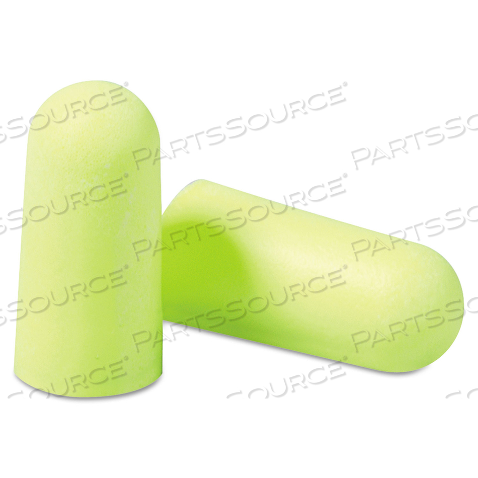 OEM#: 312-1250E-A-RSOFT YELLOW NEON SOFT FOAM EARPLUGS, CORDLESS, REGULAR SIZE, 200 PAIRS/BOX by 3M Consumer