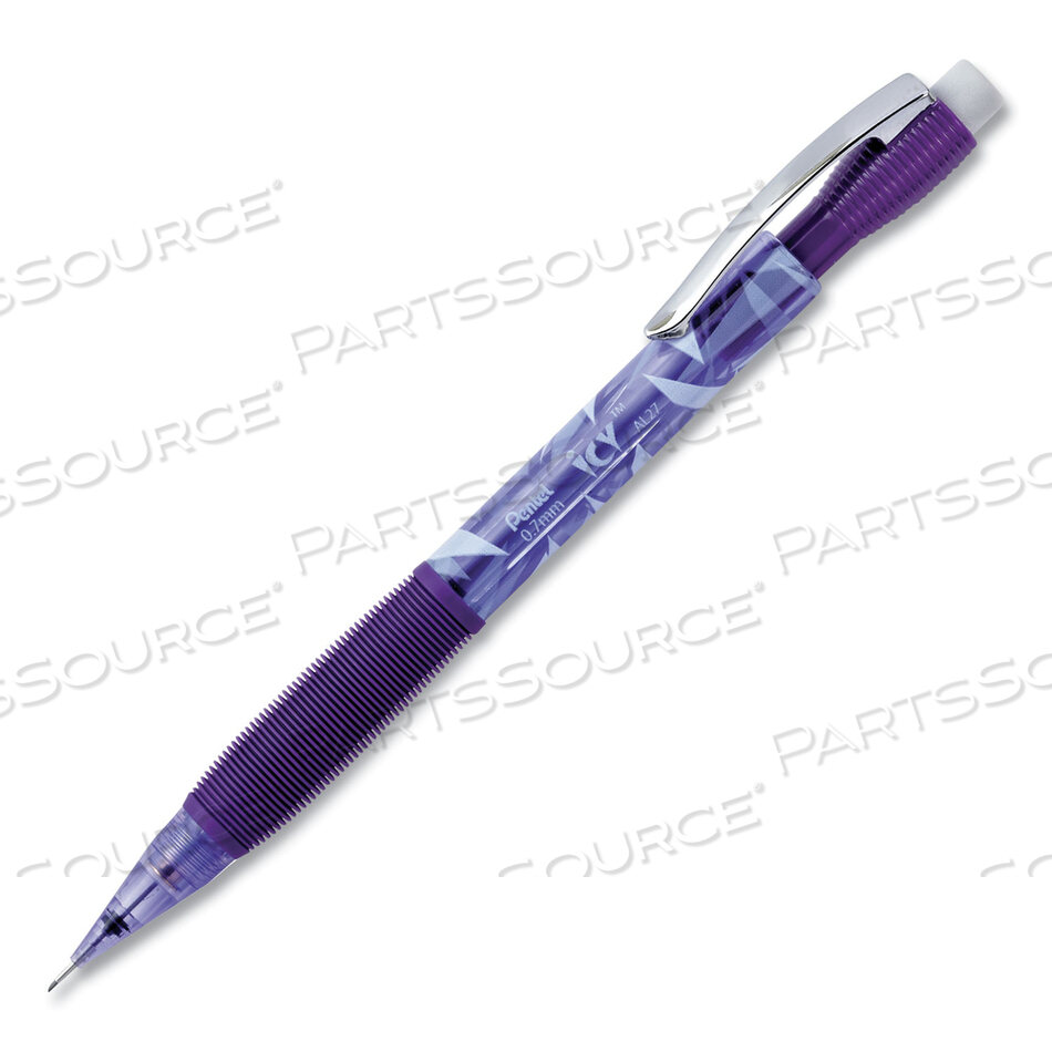 OEM#: AL27TVICY MECHANICAL PENCIL, 0.7 MM, HB (#2.5), BLACK LEAD, TRANSPARENT VIOLET BARREL, DOZEN by Pentel of America