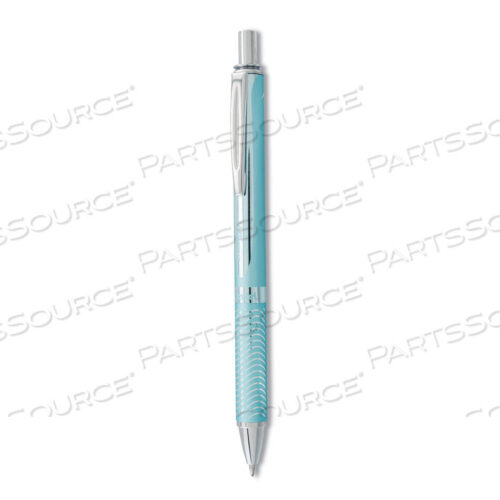 OEM#: BL407LS-AENERGEL ALLOY RT GEL PEN, RETRACTABLE, MEDIUM 0.7 MM, BLACK INK, AQUAMARINE BARREL by Pentel of America