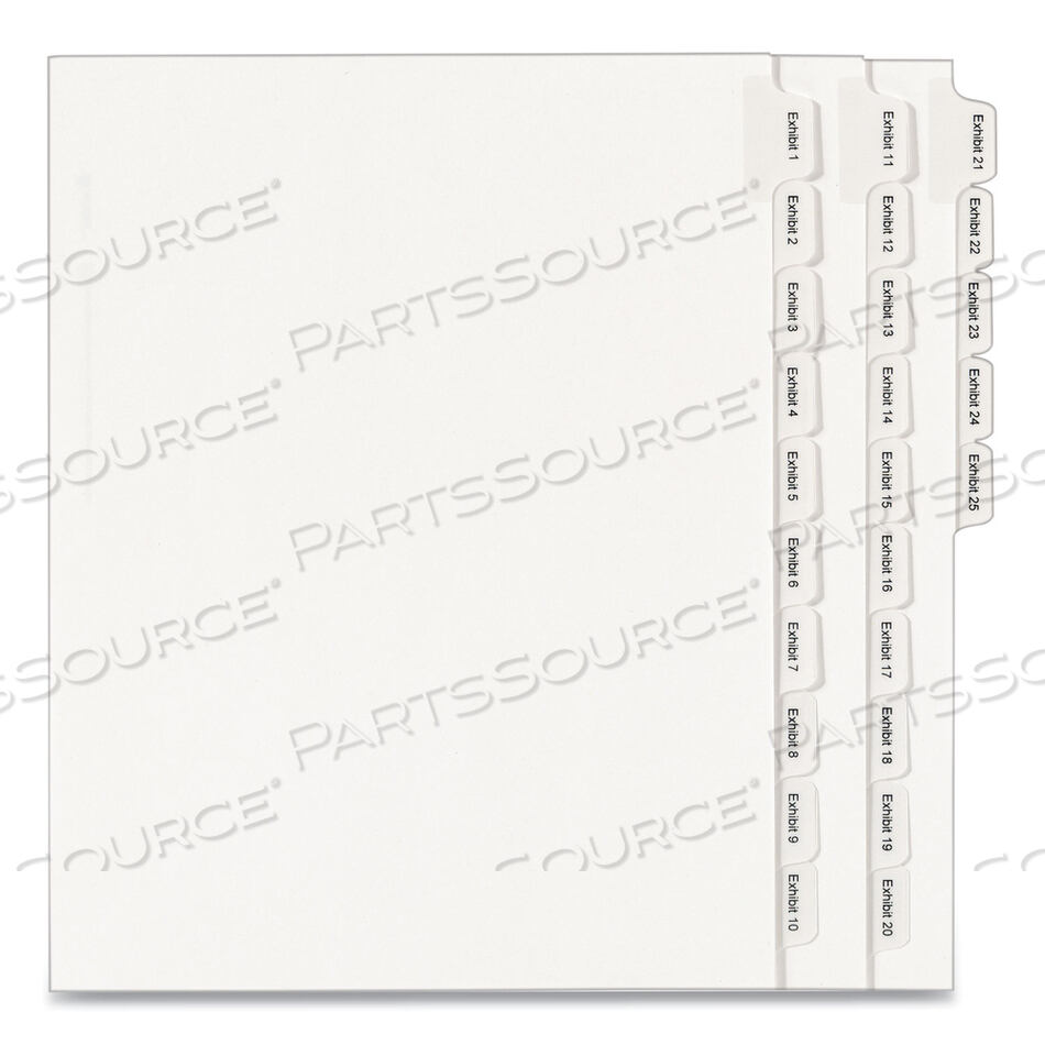 OEM#: 82106PREPRINTED LEGAL EXHIBIT SIDE TAB INDEX DIVIDERS, ALLSTATE STYLE, 25-TAB, EXHIBIT 1 TO EXHIBIT 25, 11 X 8.5, WHITE, 1 SET by Avery