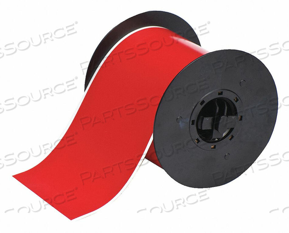 OEM#: B30C-4000-595-RDB30 SERIES INDOOR-OUTDOOR INDUSTRIAL VINYL LABELS, 4W X 100L, RED by Brady Americas