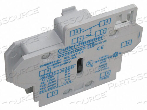 OEM#: C320KGS2AUXILIARY CONTACTS 1NC SIDE MNT SIZE00-2 by Eaton