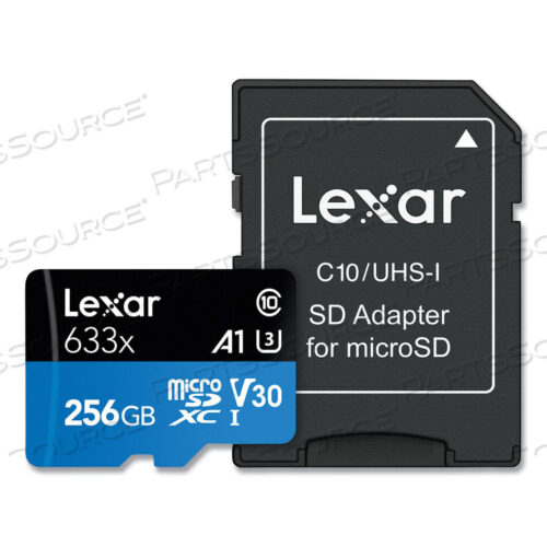 OEM#: LSDMI256BBNL633MICROSDXC MEMORY CARD, UHS-I U1 CLASS 10, 256 GB by Lexar