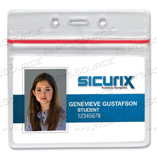 OEM#: BAU 47830SEALABLE CARDHOLDER, HORIZONTAL, 3.75 X 2.62, CLEAR, 50/PACK by Sicurix