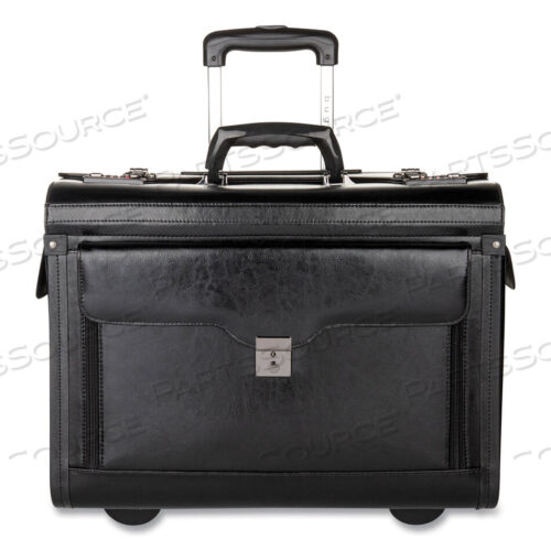 OEM#: BZCW546110-BLACKCATALOG CASE ON WHEELS, FITS DEVICES UP TO 17.3, LEATHER, 19 X 9 X 15.5, BLACK by Stebco