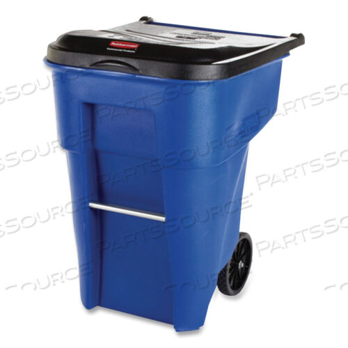 OEM#: FG9W2700BLUESQUARE BRUTE ROLLOUT CONTAINER, 50 GAL, MOLDED PLASTIC, BLUE by Rubbermaid Medical Division