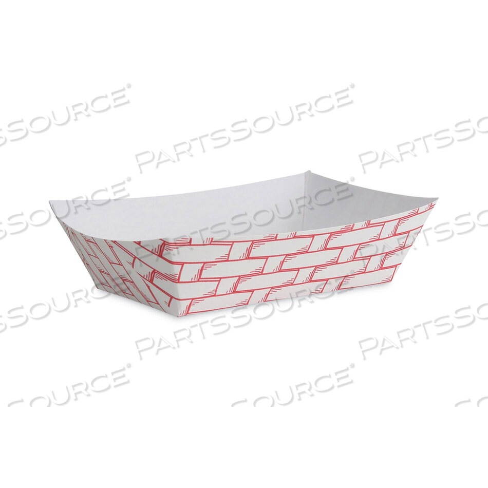 OEM#: BWK 30LAG200PAPER FOOD BASKETS, 2 LB CAPACITY, RED/WHITE, 1,000/CARTON by Boardwalk