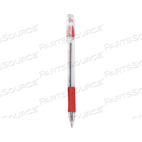 OEM#: 32012EASYTOUCH BALLPOINT PEN, STICK, MEDIUM 1 MM, RED INK, CLEAR BARREL, DOZEN by Pilot