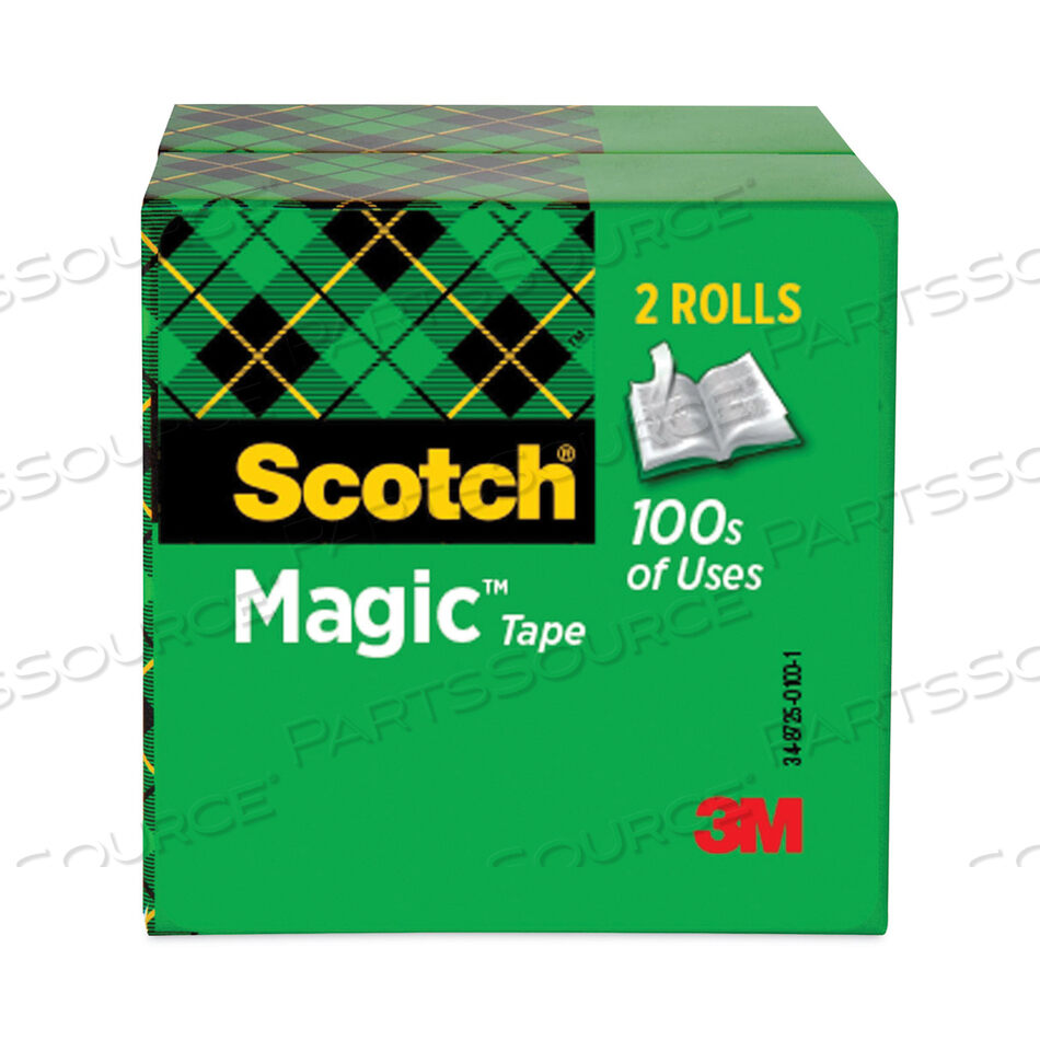 OEM#: 8102P3472MAGIC TAPE REFILL, 3 CORE, 0.75 X 72 YDS, CLEAR, 2/PACK by 3M Consumer