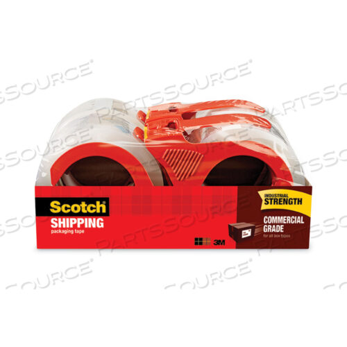 OEM#: 3750-4RD3750 COMMERCIAL GRADE PACKAGING TAPE WITH DISPENSER, 3 CORE, 1.88 X 54.6 YDS, CLEAR, 4/PACK by 3M Consumer