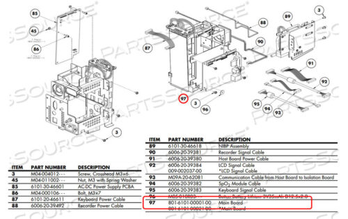 OEM#: 801-6101-00001-00CPU BOARD SERVICE KIT by Mindray North America